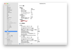 MacBook Pro バッテリー情報